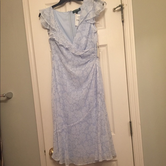 HP🌟NWT Lauren Ralph Lauren Light Blue Formal Dress 2P, FINAL SALE - Picture 3 of 7